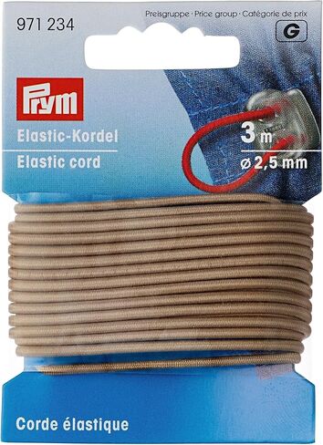 Prym 2.5mm, White, 3 M Cord Elastic, Gold in Saudi Arabia