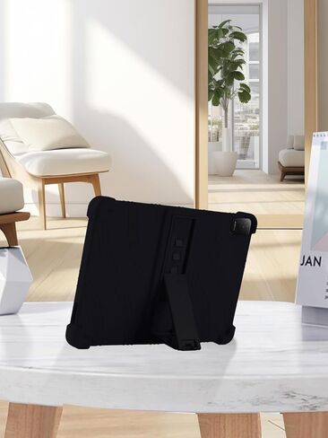 for TCL Tab 10L Gen4 2025 10.1 Inch Tablet Case,BOVUGAC Soft Silicone Adjustable Stand Shockproof Kids Friendly for TCL Tab 10L Gen 4 10.1" Tablet(Black) in Saudi Arabia