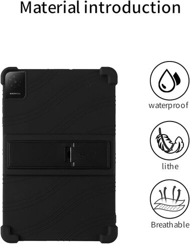 for TCL Tab 10L Gen4 2025 10.1 Inch Tablet Case,BOVUGAC Soft Silicone Adjustable Stand Shockproof Kids Friendly for TCL Tab 10L Gen 4 10.1" Tablet(Black) in Saudi Arabia