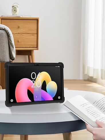 for TCL Tab 10L Gen4 2025 10.1 Inch Tablet Case,BOVUGAC Soft Silicone Adjustable Stand Shockproof Kids Friendly for TCL Tab 10L Gen 4 10.1" Tablet(Black) in Saudi Arabia