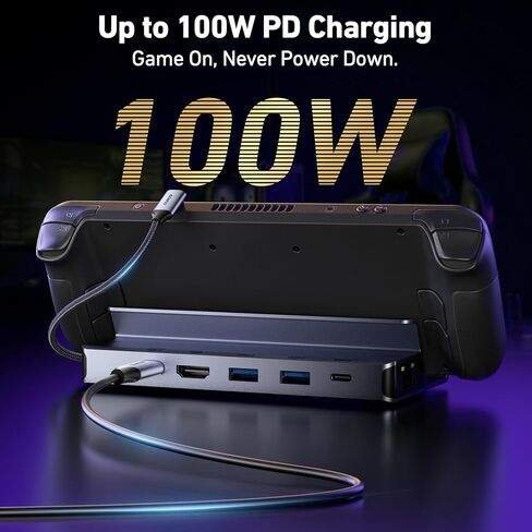 BENFEI Steam Deck Dock, Docking Station for Steam Deck (OLED)/ROG Ally/Legion Go, 6-in-1 USB C Hub with HDMI 4K@60Hz, 1Gbps Ethernet, 1xUSB C 2X USB 3.0 Port, PD 100W Charging in Saudi Arabia