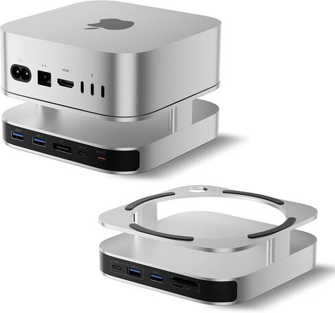 BENFEI Mac mini M4 Dock, Mac mini M4 Stand with NVMe SSD Enclosure, 4K DisplayPort Hub for Mac mini M4 &M4 Pro (2024), 10 Gbps 1 x USB C & 1 x USB A 3.2, 5 Gbps 3 x USB A 3.0, SD/TF 170 MB/s in Saudi Arabia