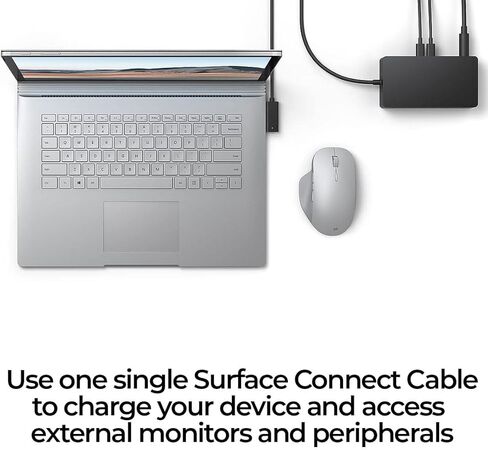 Microsoft Surface Dock 2 Docking Station Bundle - Surface Pro Docking Station Compatible with Surface Pro 7, 7+, 8, 9 (with 5G), Surface Laptop 3, 4, 5, and Surface Book 3 (13" & 15") (Renewed) in Saudi Arabia