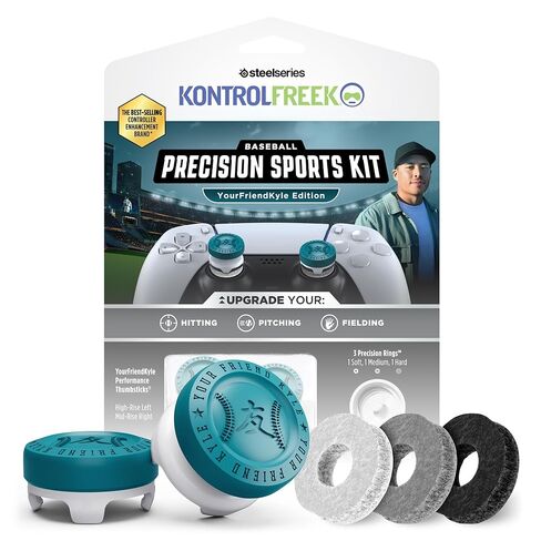 KontrolFreek YourFriendKyle (YFK) Precision Sports Baseball Kit | for PlayStation 4 (PS4), PlayStation 5 (PS5) Controller | Blue and White in Saudi Arabia