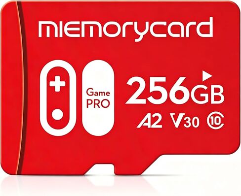 Micro Memory Card 256 GB with Adapter, C10/U3/UHS-I/A1 TransFlash Card, TF Card for Camera, Smartphone, Tablet, Drone(Red&Yellow) in Saudi Arabia