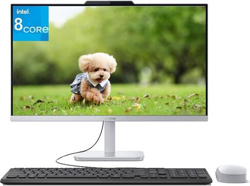 Lenovo 24 All-in-One Desktop Computer for Home Office, Intel 8-Core i3-N305 Processor, 8GB RAM, 512GB PCIe SSD, 23.8" FHD AIO, Lifetime Office 365 for Web, WiFi 6, Bluetooth 5.2, Ivory, Windows 11 in Saudi Arabia