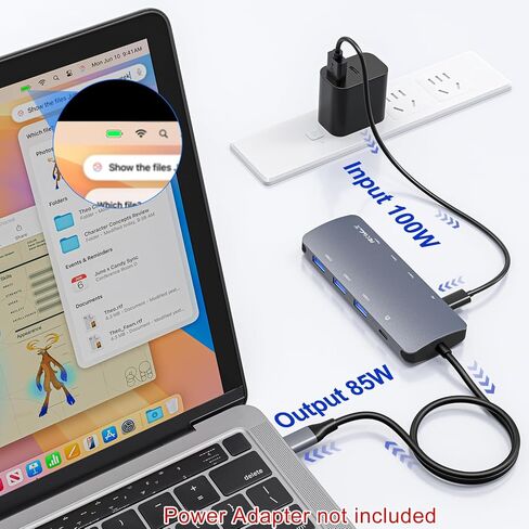 موزع USB C 8 في 1، محور إخراج فيديو USB C مع 4K@60 هرتز، موزع USB C بسرعة 10 جيجابت في الثانية، شحن PD 100 وات، نقل البيانات، محول USBC Hub متعدد المنافذ لأجهزة MacBook، iPad Pro، المزيد من الأجهزة من النوع C in Saudi Arabia