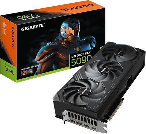 GIGABYTE GeForce RTX 5090 WINDFORCE OC 32G Graphics Card, WINDFORCE Cooling System, 32GB 512-bit GDDR7, GV-N5090WF3OC-32GD Video Card Bundle with Targus dockstation and Alinware Backpack in Saudi Arabia