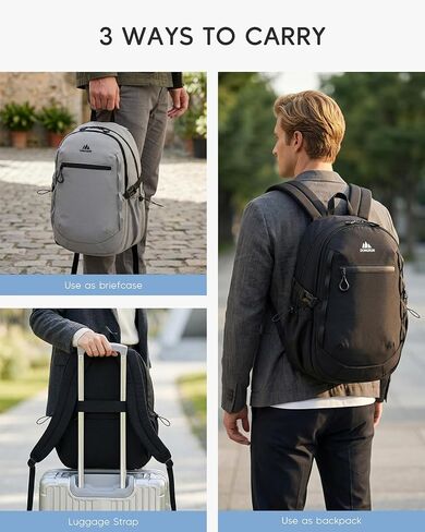 40x30x15cm Personal Item Bag 16x12x6 Travel Backpack Flight Approved with Anti-Theft Pocket Water-resistant Casual Daypack for Weekender Business Hiking, Black in Saudi Arabia