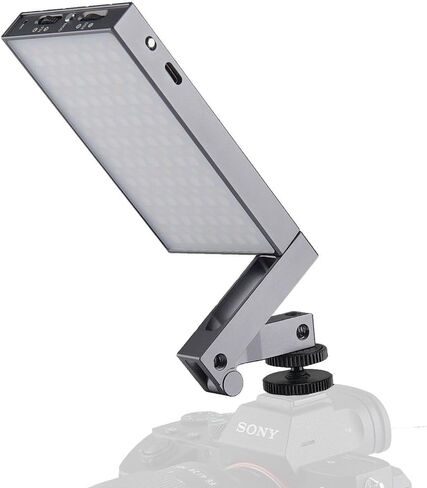 مصباح فيديو Godox RGB Mini Creative M1 LED على الكاميرا (أخضر)، 2500-8500K ثنائي اللون ووضع RGB 360 لون، CRI 97، ضوء جيب مع تأثيرات، وضع الموسيقى، بطارية مدمجة، حامل 1/4 بوصة - 20 (M1GRY) in Kuwait