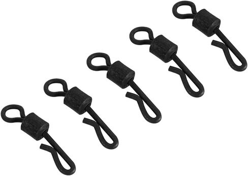 50PCS Size 4# Quick Change Swivels – Q-Shape Snap Fishing Connectors with Stainless Steel Ball for Saltwater Rigs & Carp Fishing in Saudi Arabia