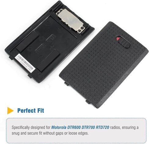 غطاء بطارية بديل PMHF4014 PMHF4014A متوافق مع Motorola DTR600 DTR700 DTR720 جراب خلفي متين للراديو ثنائي الاتجاه (أسود) in Kuwait