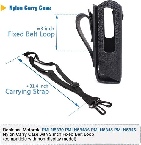 XPR7350 PMLN5839 Radio Nylon Case Compatible with XPR7000 XPR7350 XPR7350E DGP8050 DP4400 DP4401 Portable Radio with Fixed Belt Loop (Non-Display Model) in Saudi Arabia