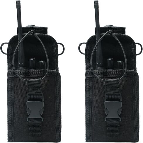 Universal MOLLE Radio Holster Pouch with Shoulder Strap - Tactical Nylon Walkie Talkie Holder for Duty Belt,Compatible with Baofeng Motorola Kenwood Most Handheld Radios Walkie Talkie,2PACK in Saudi Arabia
