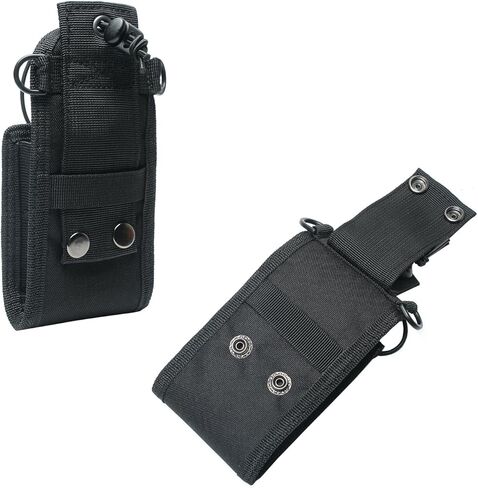 Universal MOLLE Radio Holster Pouch with Shoulder Strap - Tactical Nylon Walkie Talkie Holder for Duty Belt,Compatible with Baofeng Motorola Kenwood Most Handheld Radios Walkie Talkie,2PACK in Saudi Arabia