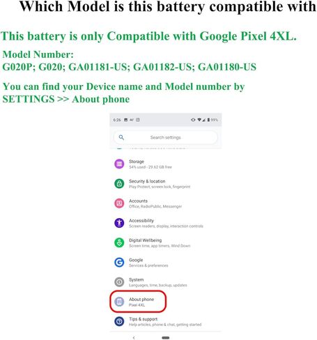مجموعات استبدال بطارية Pixel 4 XL (ترقية جديدة) متوافقة مع Google Pixel 4XL جميع الموديلات مع لاصق ودليل التثبيت ومجموعات أدوات الإصلاح in Kuwait