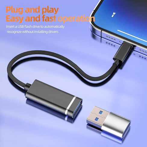 محول Lightning إلى USB لهاتف iPhone 14 Pro Max كابل لأجهزة Apple لأجهزة iPad OTG قارئ بطاقة الكاميرا الرقمية محرك فلاش دونجل محول سلك نقل الهاتف HUB الإضاءة جاك لوحة المفاتيح أنثى محول ذكر in Saudi Arabia
