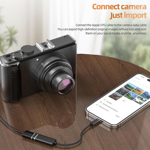 محول Lightning إلى USB لهاتف iPhone 14 Pro Max كابل لأجهزة Apple لأجهزة iPad OTG قارئ بطاقة الكاميرا الرقمية محرك فلاش دونجل محول سلك نقل الهاتف HUB الإضاءة جاك لوحة المفاتيح أنثى محول ذكر in Saudi Arabia