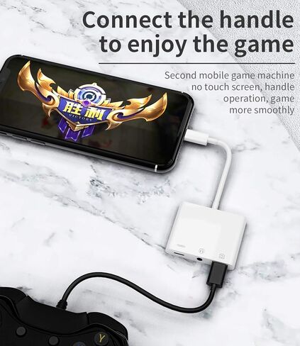 Lightning to 3.5mm Headphone Jack USB Charger Cable Dongle for iPhone Adapter(3in1)AUX Audio OTG for 13 12 11 Pro Max Xr X for Apple for iPad Camera Memory Stick Flash Drive Card Reader Mouse Keyboard in Saudi Arabia