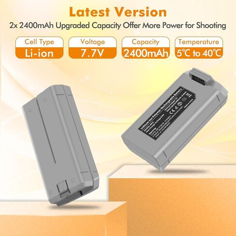 بطارية طيران ذكية بقدرة 2400 مللي أمبير في الساعة متوافقة مع طائرات DJI Mini 2 وMini 2 SE وMini SE بدون طيار in Kuwait