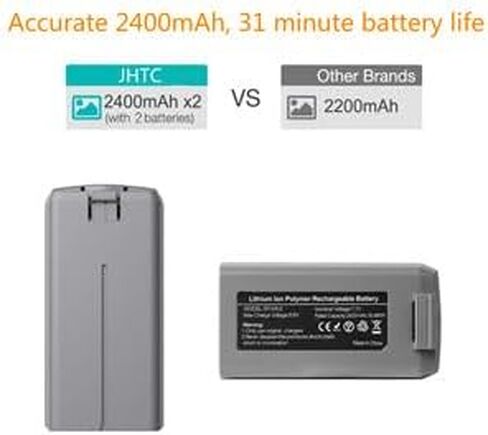 بطارية طيران ذكية بقدرة 2400 مللي أمبير في الساعة متوافقة مع طائرات DJI Mini 2 وMini 2 SE وMini SE بدون طيار in Kuwait