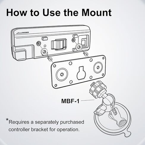 MBF-1 Suction Cup Mount Holder for Icom Mobile Transceiver Control Head IC-2730A IC-2730E ID-5100A ID-5100E in Saudi Arabia