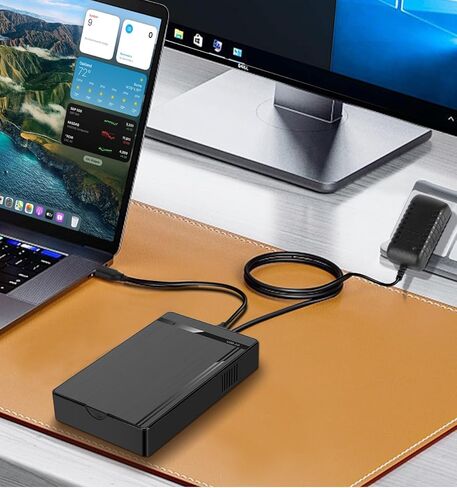 حاوية محرك أقراص ثابتة خارجي SATA مقاس 2.5 بوصة/3.5 بوصة، حافظة USB 3.0 إلى SATA III HDD SSD خالية من الأدوات، تدعم 10 تيرابايت بحد أقصى، قارئ محرك أقراص ثابت محمول مع مصدر طاقة 12 فولت 2 أمبير لنظام التشغيل Windows Mac OS، يدعم UASP in Saudi Arabia