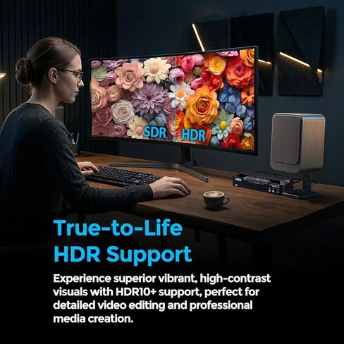 ATEN CS1922A 2-Port USB 3.0 8K DisplayPort KVM Switch، التحكم في جهازي كمبيوتر مع شاشة واحدة، لوحة مفاتيح، ماوس، 8K@60 هرتز، 4K@120 هرتز، مفتاح HotKey، زر ضغط، منفذ عن بعد أو محول RS-232، الكابلات متضمنة in Saudi Arabia