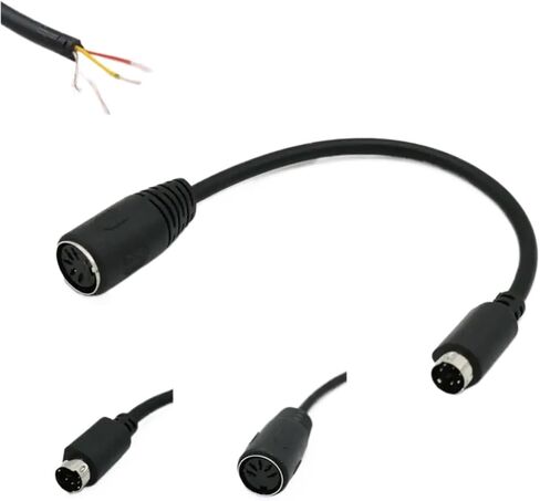 1pc DIN5 at Female to DIN6 MDIN6 PS/2 Male PC Keyboard Adapter Converter Cable Cord 6" in Saudi Arabia