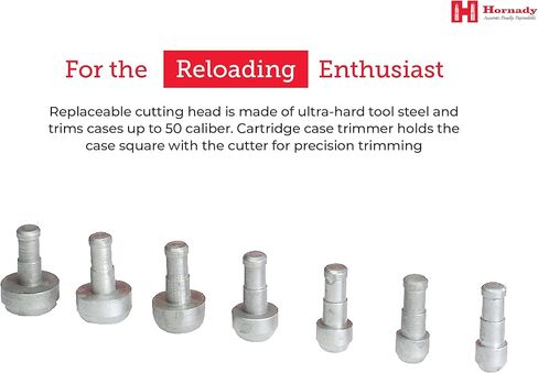 Hornady Cam-Lock Trimmer 050140 - Reloading Case Trimmer Accurately Restore Fired Cases Up to 50 Calibers - Unique Brass Trimmer with Micro Adjust Cutter, 7 Pilot Sizes, & Large Diameter Cutting Head in Saudi Arabia