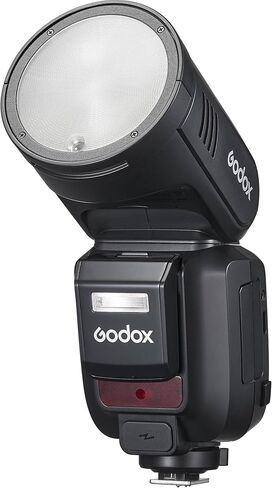 فلاش Godox V100 بقوة 100 واط على الكاميرا لنيكون مع شاشة لمس كاملة الألوان مقاس 2.3 بوصة، ومزامنة لاسلكية مدمجة 2.4 جيجا، وبطارية قوية (أسود) in Saudi Arabia
