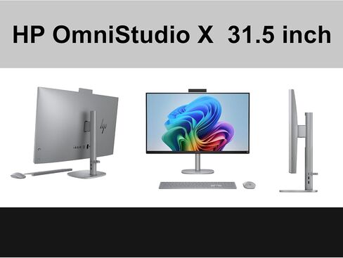 HP OmniStudio X AI PC All-in-One 31.5" IPS 4K UHD Display (Intel Ultra 7-256V, 16GB LPDDR5X, 1TB SSD, Intel Arc 140V, WiFi 6E, Webcam, Bluetooth 5.4, Win 11 Home) w/DKZ USB Port Expander in Saudi Arabia