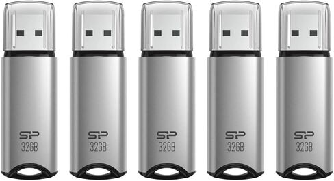 Silicon Power 5 Pack 128GB USB Flash Drive Thumb Drive Memory Stick Marvel M02 Aluminum in Saudi Arabia