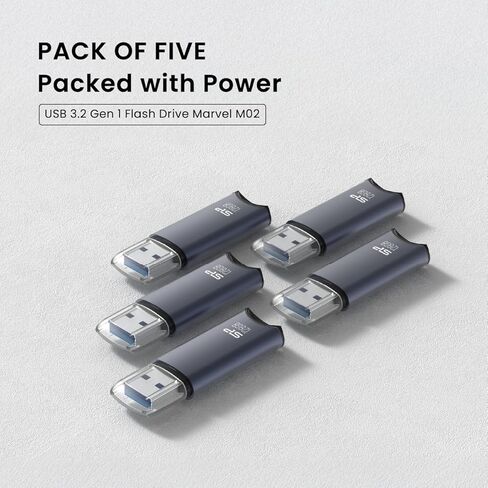 Silicon Power 5 Pack 128GB USB Flash Drive Thumb Drive Memory Stick Marvel M02 Aluminum in Saudi Arabia