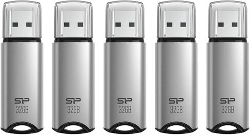 Silicon Power 5 Pack 128GB USB Flash Drive Thumb Drive Memory Stick Marvel M02 Aluminum in Saudi Arabia
