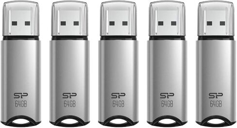 Silicon Power 5 Pack 128GB USB Flash Drive Thumb Drive Memory Stick Marvel M02 Aluminum in Saudi Arabia