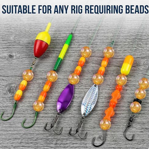 100 Pcs Fishing Beads Saltwater 8mm Steelhead Beads Freshwater Holographic Bead for Fishing Rigs Lure Making and Tackle in Saudi Arabia