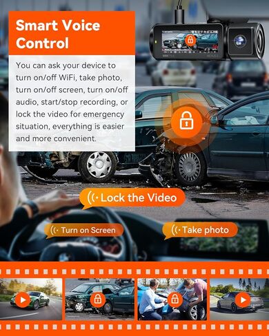 Vantrue N5 4 Channel WiFi 360° All Sides Dash Cam, STARVIS 2, IR Night Vision, 2.7K+1080P*3 Front Rear Inside Dashcam, Voice Control, GPS, 24 Hours Buffered Parking Mode Dash Camera(Renewed) in Saudi Arabia
