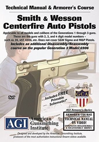 American Gunsmithing Institute Technical Manual and Armorer’s Course with DVD for Smith & Wesson Centerfire Auto Pistols - Instructions for Disassembly, Cleaning, Reassembly and More in Saudi Arabia