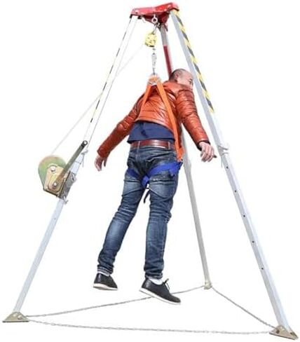 Heavy-Duty Rescue Tripod, Confined Space Lifting and Rescue Equipment, Fire Safety Tripod Kit for Emergency Response in Saudi Arabia