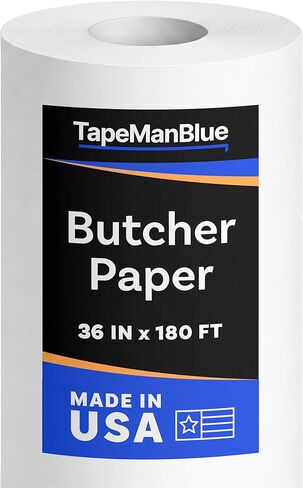 Pink Butcher Paper Roll, 24 inch x 2160" (180'), Made in USA, 40 lb. Food Grade Roll of Butcher Paper for Smoker, Wrapping, or Storing Meats, BBQ Accessories, Unwaxed and Uncoated in Saudi Arabia