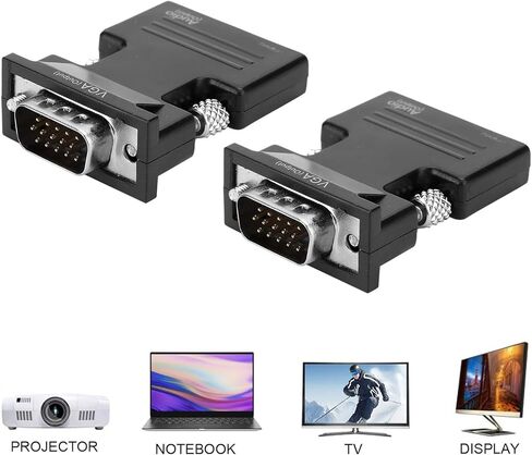 HDMI to VGA Adapter, Ultra Small Plug and Play Video Audio Adapter with 3.5mm Audio Output, for Computer Laptop Projector Monitor 1080P HD Support in Saudi Arabia