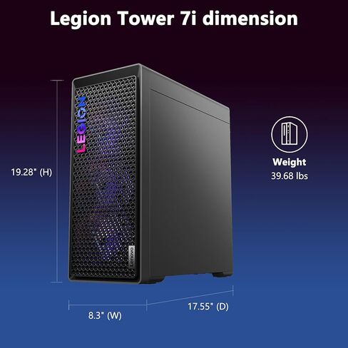 سطح المكتب Lenovo Legion Tower 7i Gen 10 المخصص للألعاب بالذكاء الاصطناعي | إنتل 24 نواة الترا 9 285K | 32 جيجابايت DDR5 2 تيرابايت SSD | GeForce RTX 5080 (ما يصل إلى 1801 بطاقة AI) | مروحة ARGB بمبرد سائل مقاس 360 مم بقدرة 850 وات PSU Win11 مع ملحق DLCA in Saudi Arabia