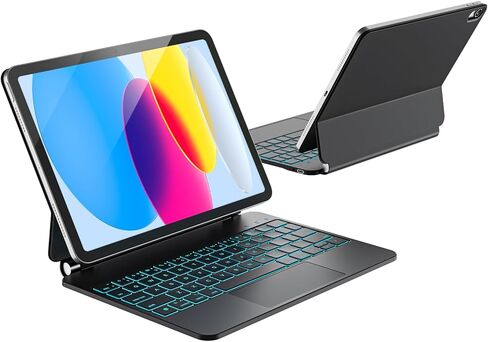 Magic Keyboard for iPad Air 13" M4/M3/M2 and iPad Pro 12.9" [6th/5th/4th/3rd Gen], Wireless iPad Keyboard Case, Magnetic Holder,Multi-Touch Trackpad, 7-Color Backlight.White in Saudi Arabia