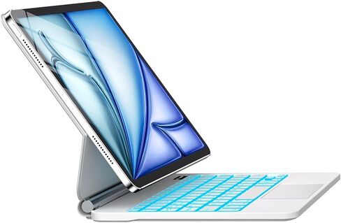 for iPad Air 11 inch Case with Keyboard (M4/M3/M2,2026/ 2025/2024), iPad Pro 11 (4th/3rd/2nd/1st Gen) & Air 5/4th,Magic-Style Magnetic Case Keyboard with 7-Color Backlight, Multi-Touch Trackpad in Saudi Arabia