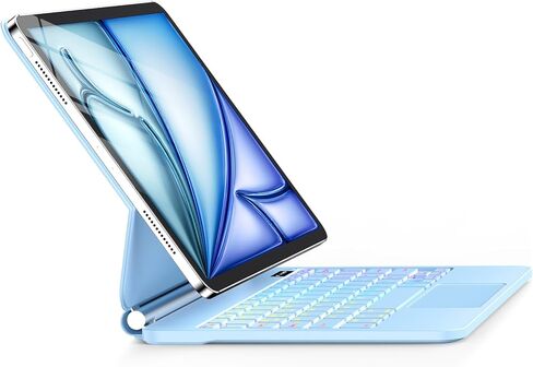 for iPad Air 11 inch Case with Keyboard (M4/M3/M2,2026/ 2025/2024), iPad Pro 11 (4th/3rd/2nd/1st Gen) & Air 5/4th,Magic-Style Magnetic Case Keyboard with 7-Color Backlight, Multi-Touch Trackpad in Saudi Arabia