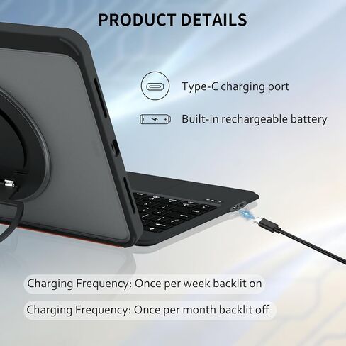 FanGoFast for iPad Case with Keyboard 11 Inch A16 10th Gen, Magnetic Detachable Keyboard Case 360°Stand, Backlit Keys with Touchpad (Black, for iPad 11/10/Air 5/4/11"(M2/M3) Pro 11" 4/3/2/1) in Saudi Arabia