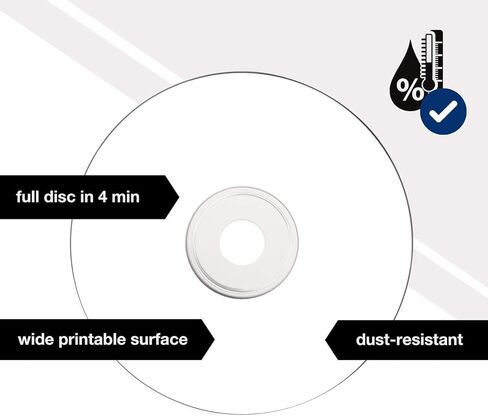 DVD‑R 16x 4.7GB, Pack of 50 Spindle, DVD Blanks Printable, 16x Burning Speed & Long Life, DVD-R Printable, DVD Empty, Blank DVD, Blanks DVD in Saudi Arabia
