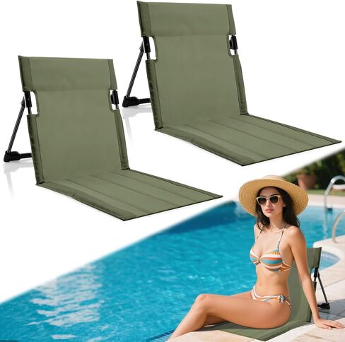 2 Pack Foldable Pool Side Chairs, Poolside Chairs for Edge of Pool Portable Camping Folding Chair,Beach Chair with Backrest for Pools and Camping Beach (Blue) in Saudi Arabia