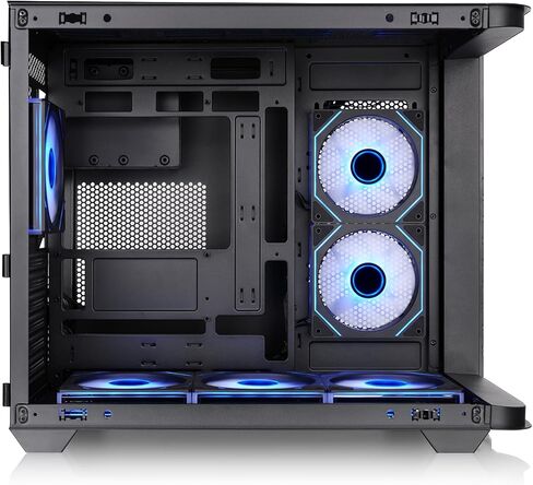 Thermaltake Vision 330 CR ARGB; Mid Tower; Curved Hinged TG panel; 6x120mm Infinity ARGB PWM Fans Included; 360mm Radiator Support; 420mm GPU Clearance; Hidden Connector Support;Black;CA-11V-00M1WN-00 in Saudi Arabia